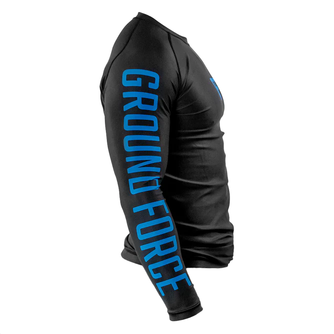 Rank Rash Guard Long Sleeve Blue