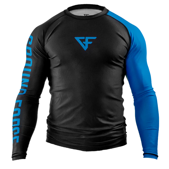 Rank Rash Guard Long Sleeve Blue