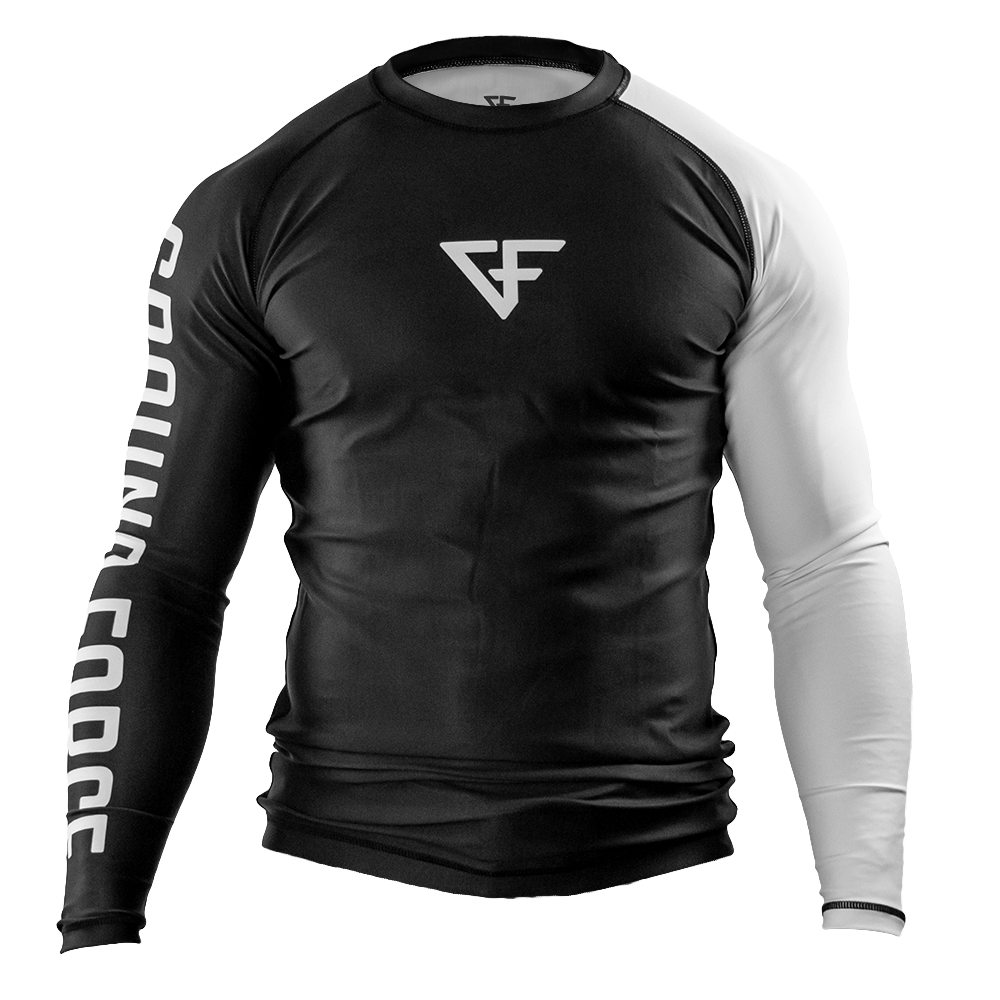 Rank Rash Guard Long Sleeve White