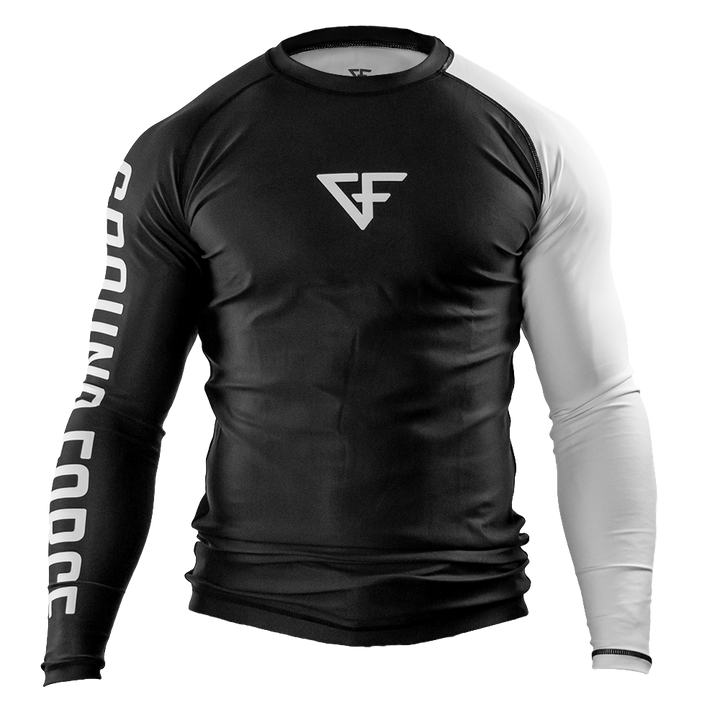 Rank Rash Guard Long Sleeve White