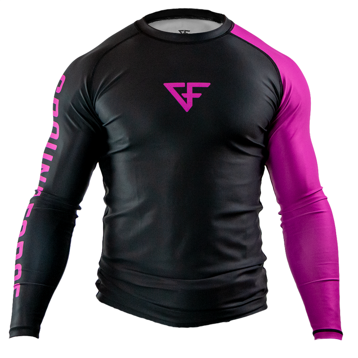 Rank Rash Guard Long Sleeve Purple