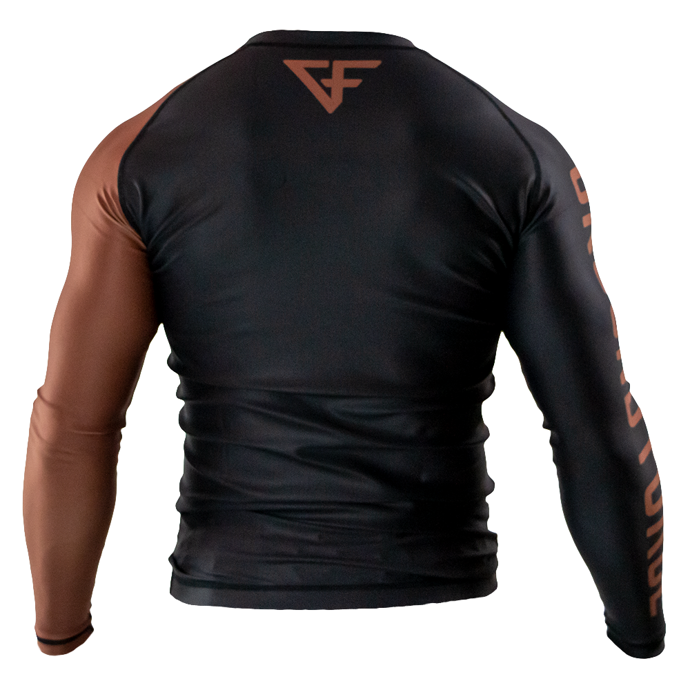 Rank Rash Guard Long Sleeve Brown