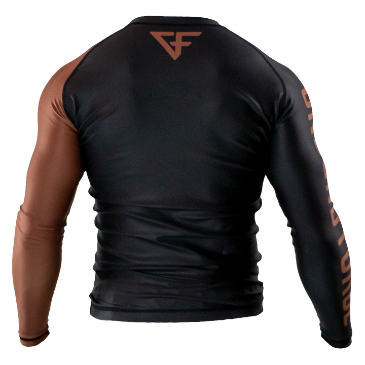 Rank Rash Guard Long Sleeve Brown