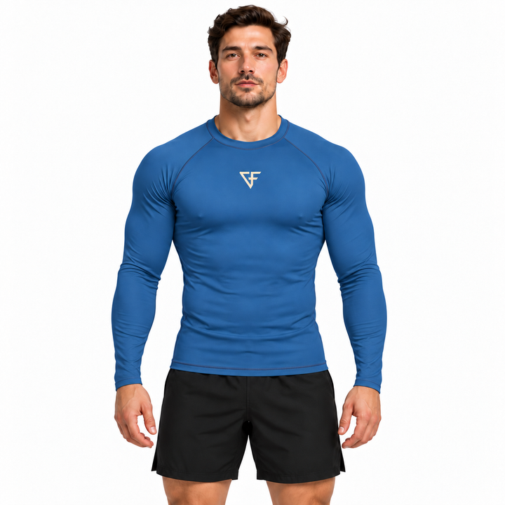 Bamboo Rashguard – Long Sleeve – Ocean Blue
