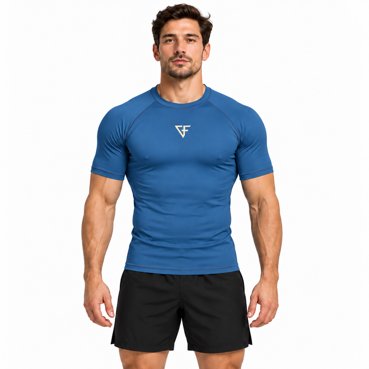 Bamboo Rashguard – Short Sleeve – Ocean Blue