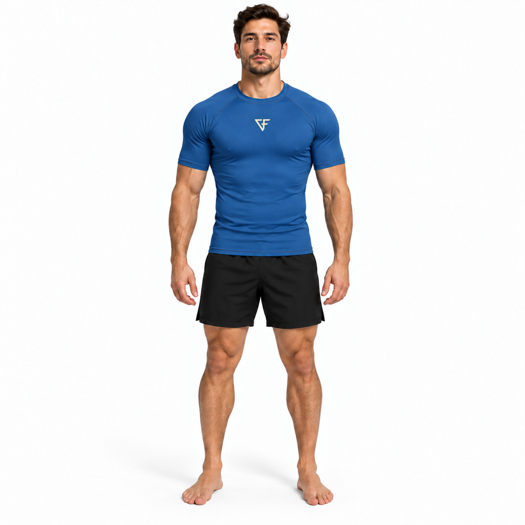 Bamboo Rashguard – Short Sleeve – Ocean Blue