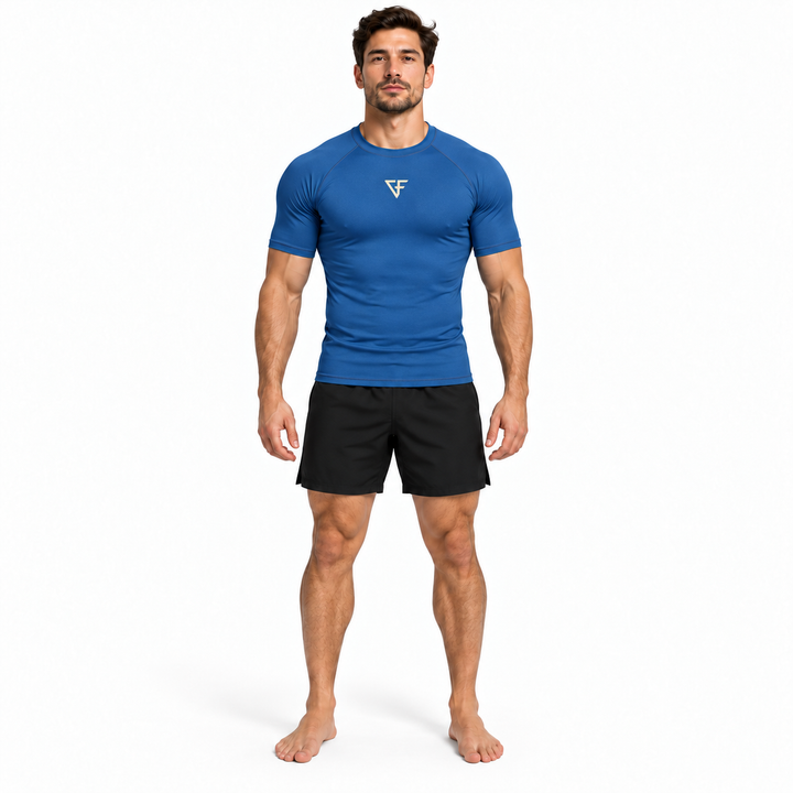 Bamboo Rashguard – Short Sleeve – Ocean Blue