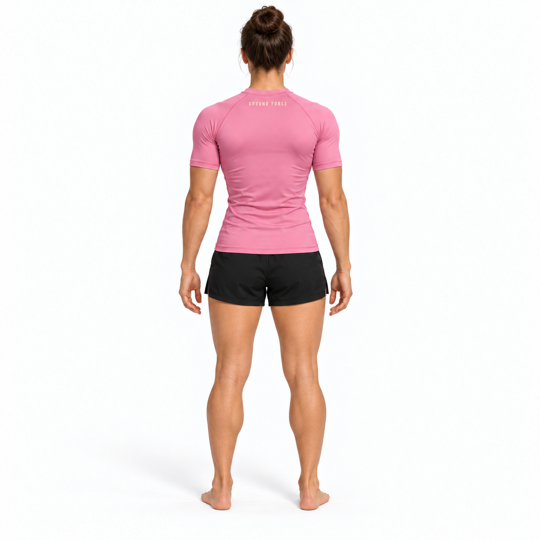 Bamboo Rashguard – Short Sleeve – Bloom Pink