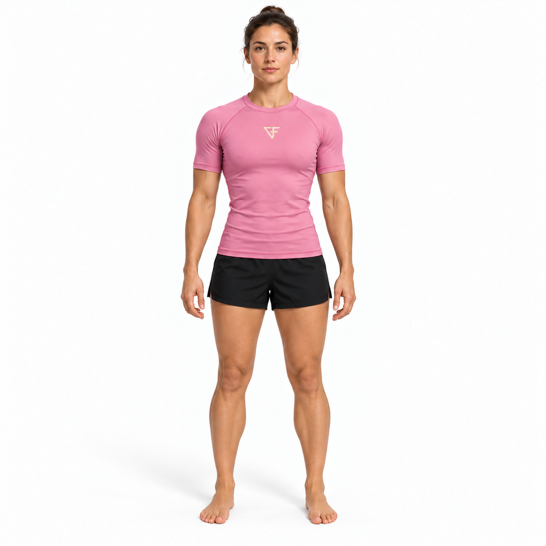 Bamboo Rashguard – Short Sleeve – Bloom Pink