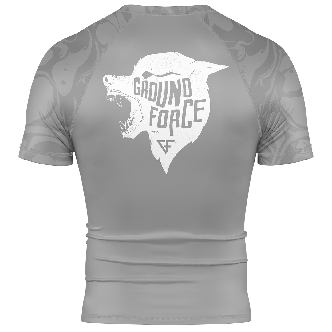 Gray athletic shirt with 'Ground Force' logo on a white background