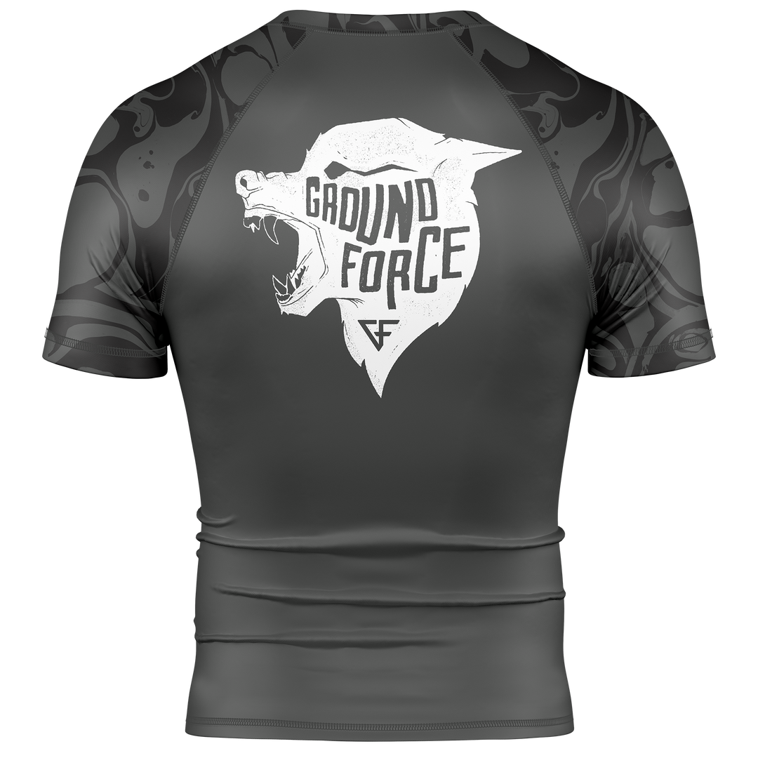 Black athletic shirt with 'Ground Force' logo on a white background