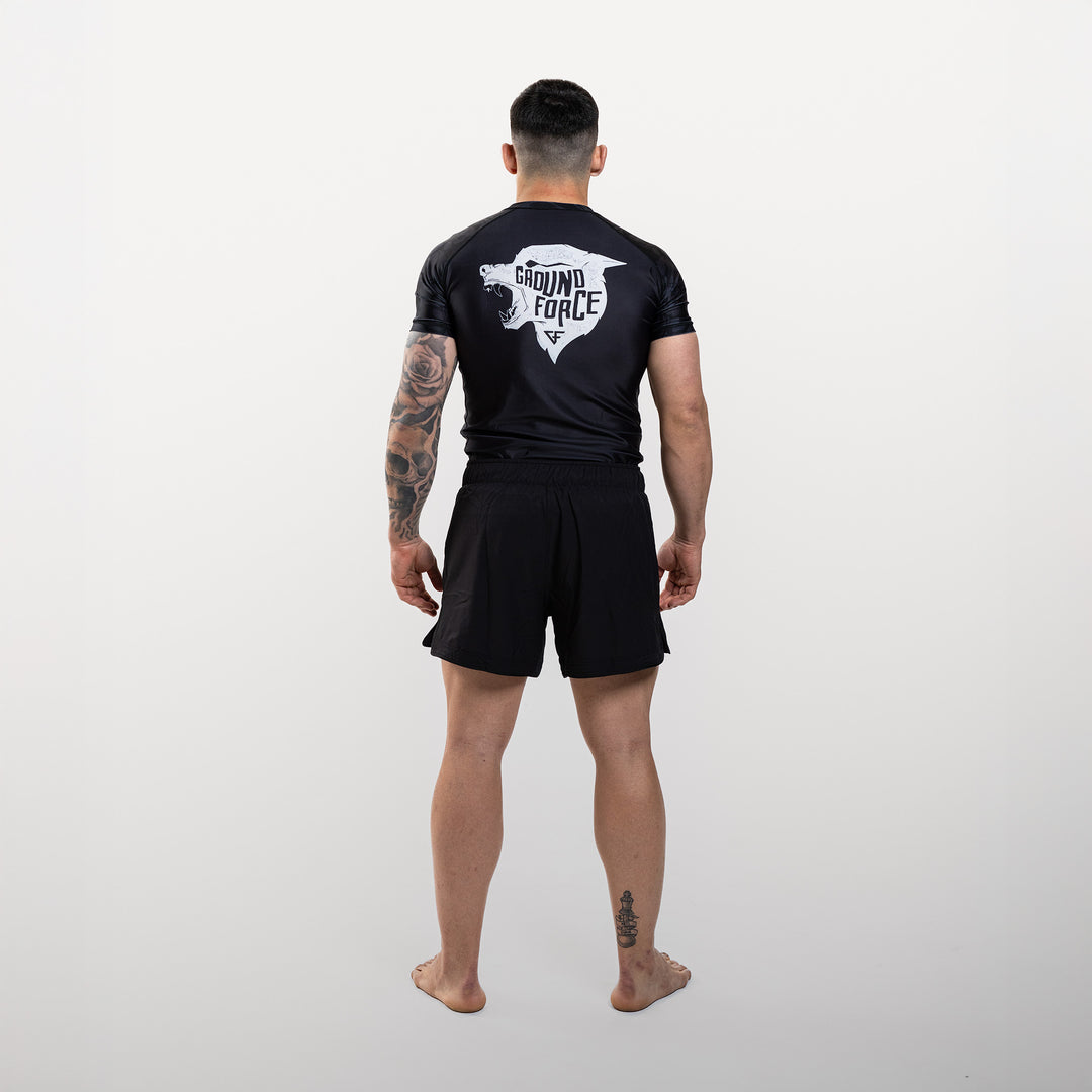 Wolf Rashguard Black - Short Sleeve