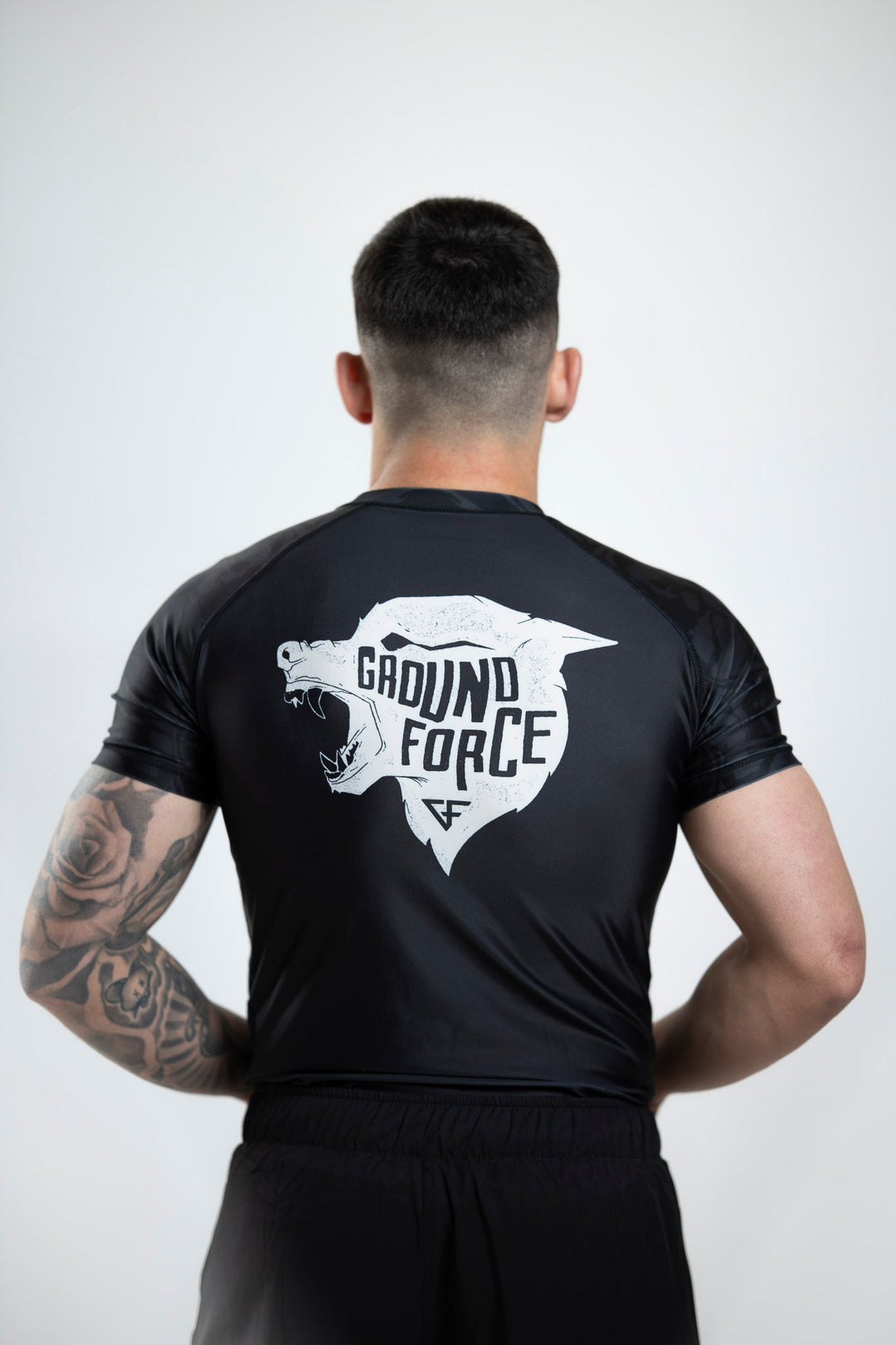 Wolf Rashguard Black - Short Sleeve